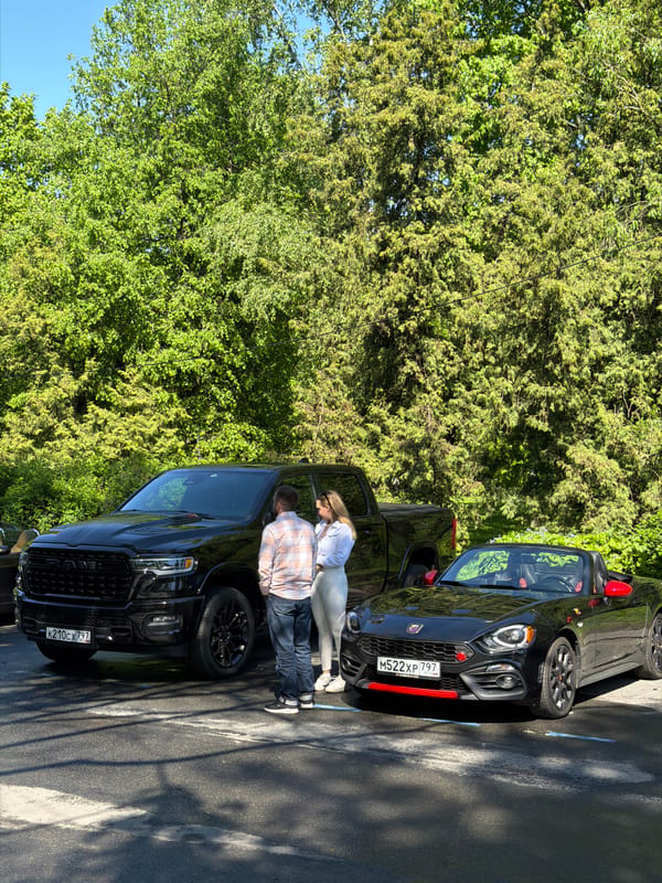 Convertibles and cars spotted on wet Saint Petersburg streets