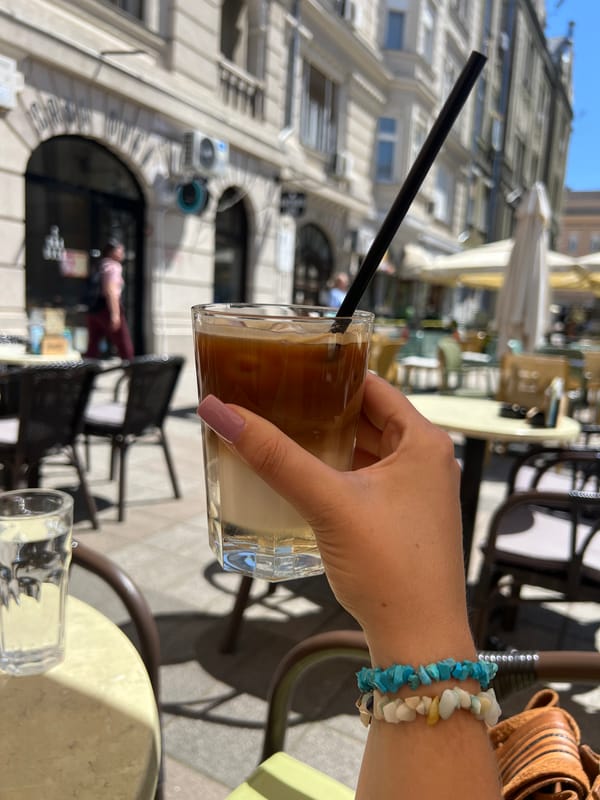 Morning cafe visit and street scenes documented in Novi Sad