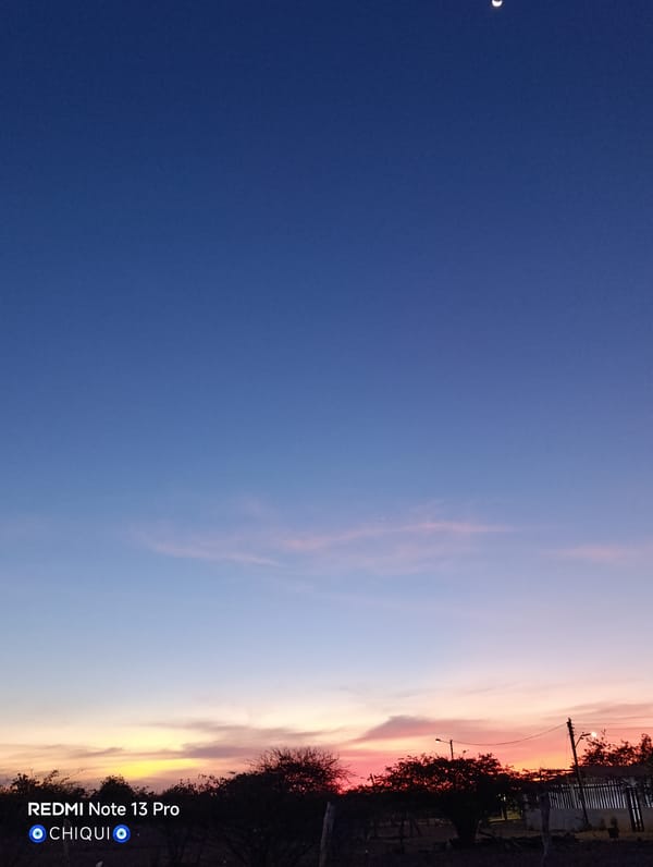 Twilight landscape captured in rural Cotoperíz, Venezuela