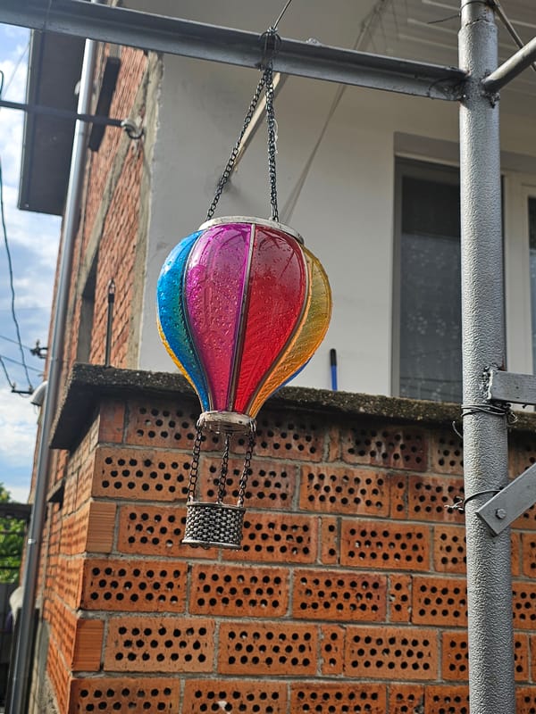 Discarded items documented in outdoor Karnobat setting