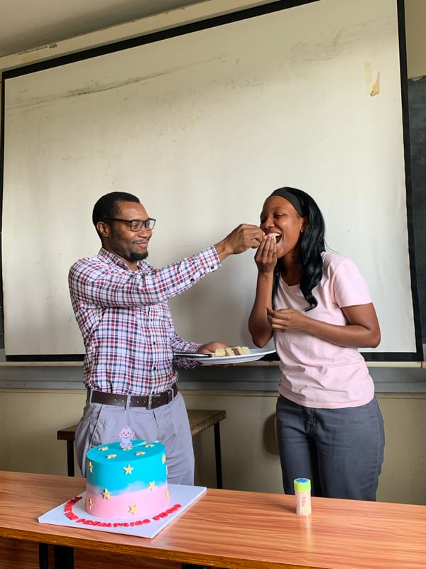 Gender reveal celebration at Dar es Salaam medical facility