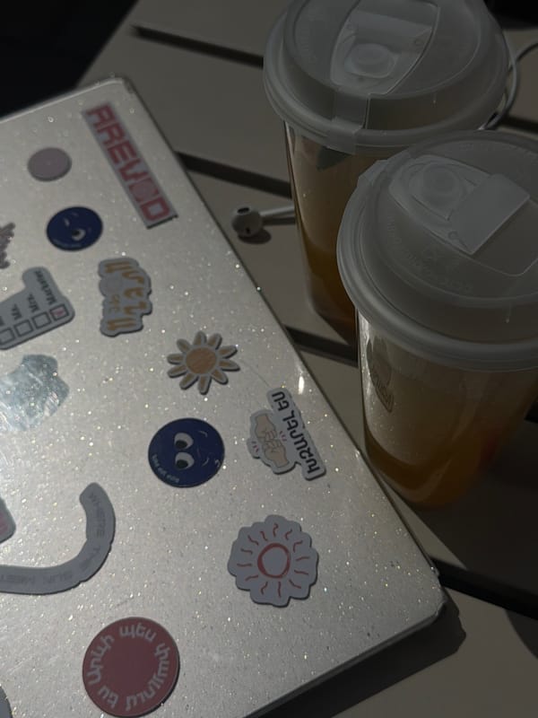 Beverage cups photographed in Yerevan, Armenia