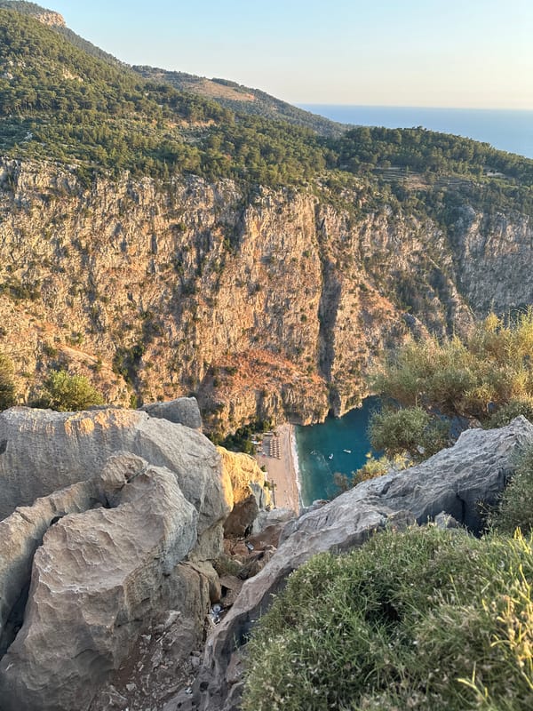 Sunset at Butterfly Valley cliffs, Fethiye