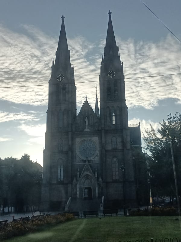 Tram ride through Prague's historic streets and Vyšehrad basilica