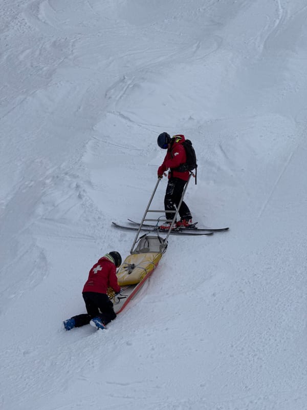 Ski patrol rescues injured person on Whistler slopes