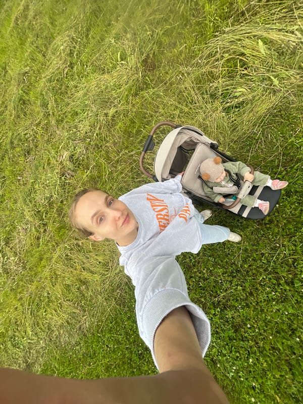 Afternoon stroller walk through residential Sharkan, Russia
