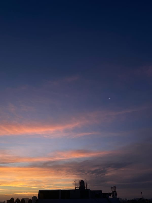 Dramatic sunset observed over La Perla, Peru urban district