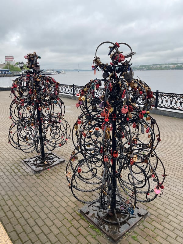 Rainy morning documented across Izhevsk streets and riverfront