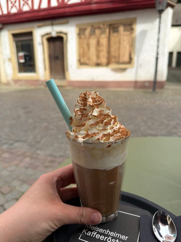 Iced coffee moment captured in Roth, Germany