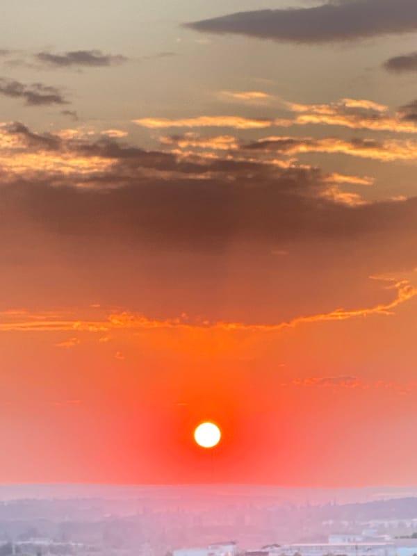 Chișinău sunset, multiple angles, one vivid evening sky