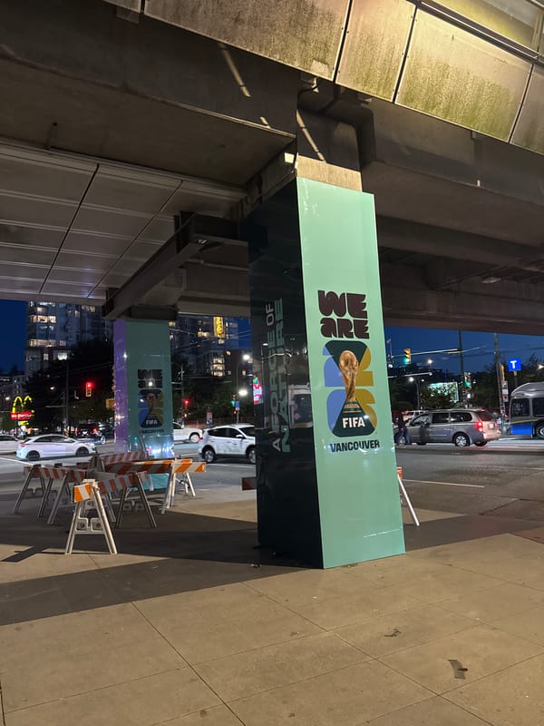Dawn documentation reveals FIFA World Cup signage across Vancouver