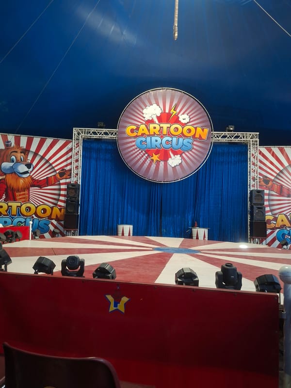 Cartoon Circus venue documented with Frank Ocean graffiti