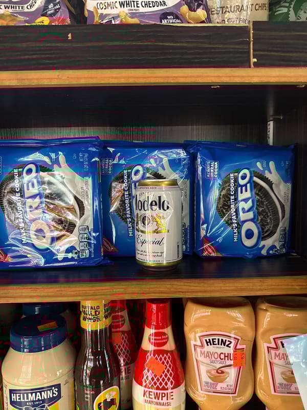 Grocery shelves stocked with snacks observed in New York