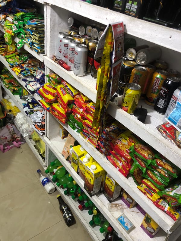Daily life at convenience store in Ado, Nigeria
