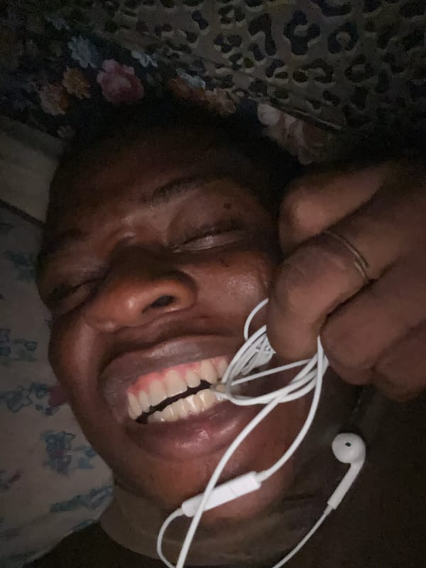Person rests with tangled earphones at location 666