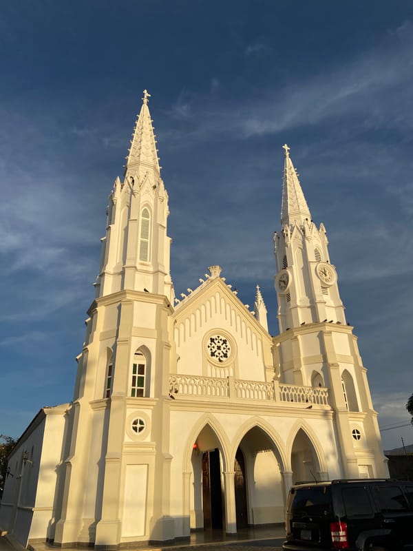 Evening documentation of Juan Griego churches and streets