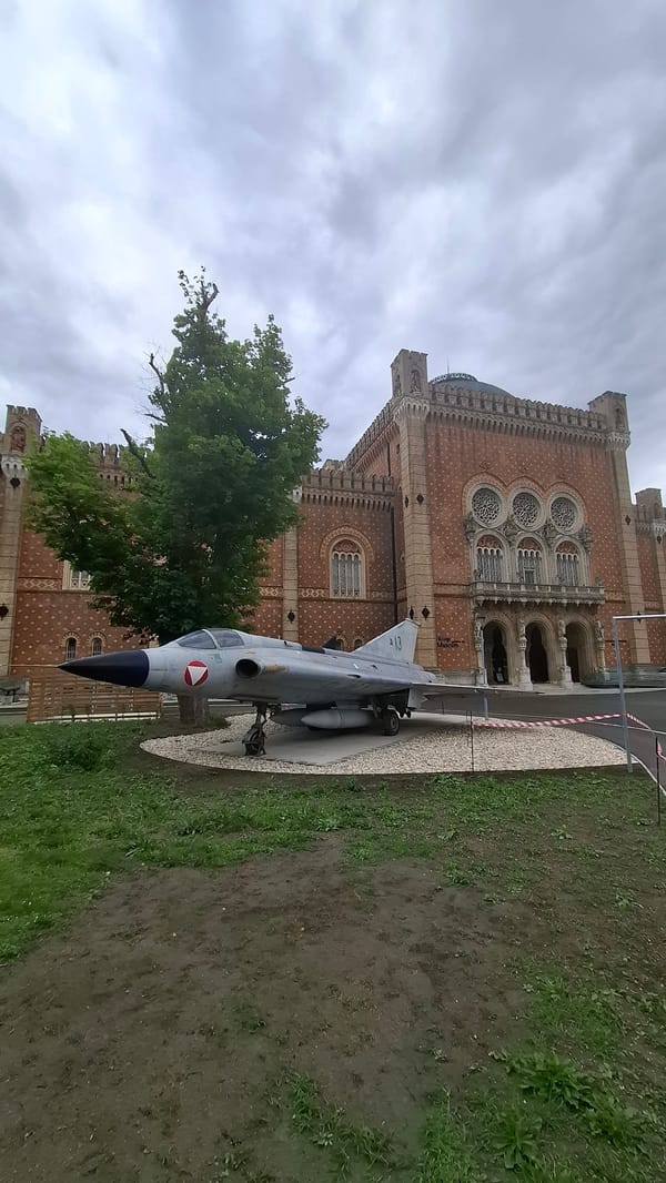 Tourist visits Vienna's Military History Museum, photographs Arsenal complex