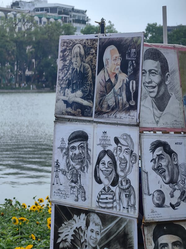 Morning lakeside activities captured around Hoàn Kiếm Lake, Hanoi