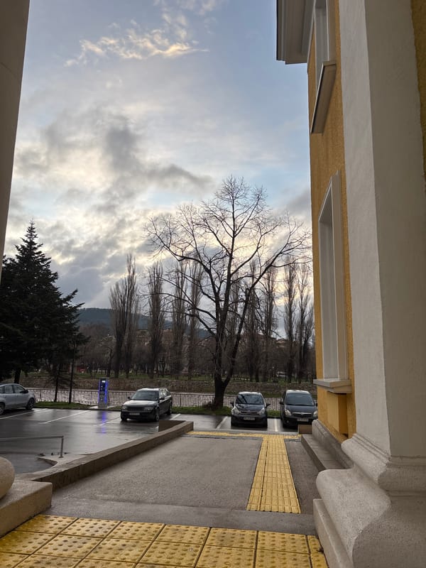 Urban architectural scene documented in Asenovgrad, Bulgaria