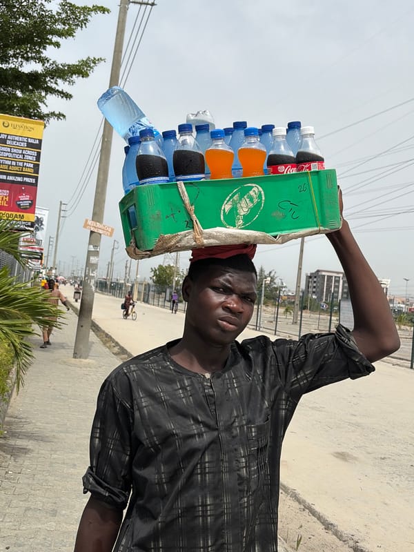 Morning street life unfolds in Igboefon, Nigeria