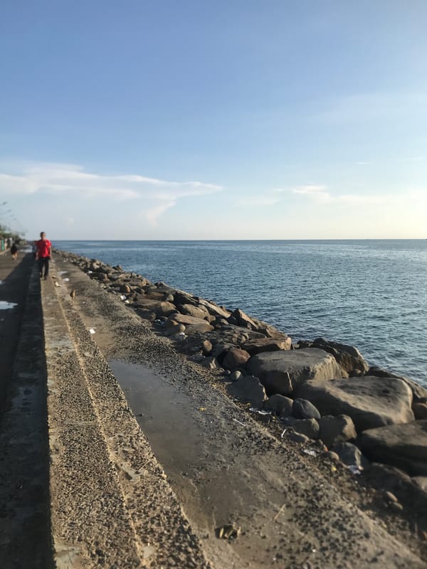 Coastal views and industrial landmarks documented in Lhokseumawe