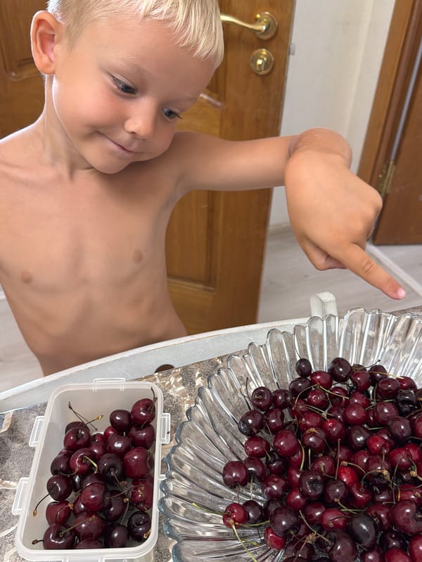 Cherry prep and downtime at home in Sochi