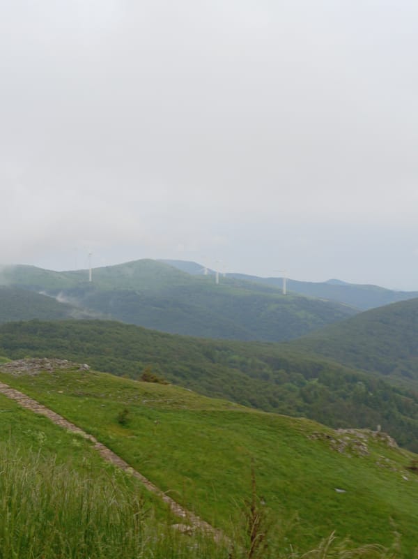 Mountain landscapes and Bulgarian monument documented during evening hours