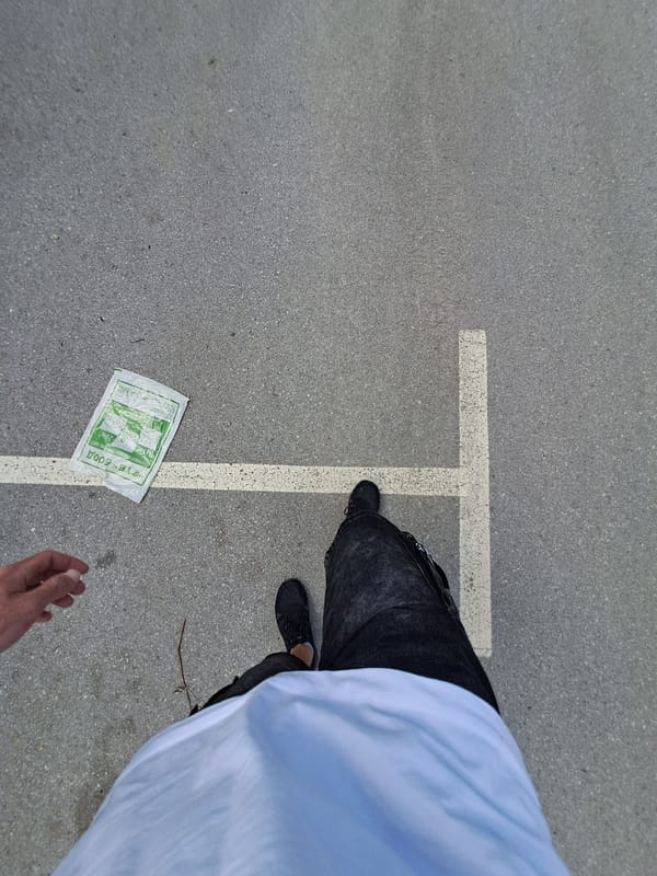 Morning walk through a small town with road works and stork nests