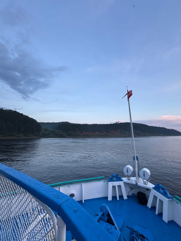 Evening boat ride on the Kama River, Chaikovsky