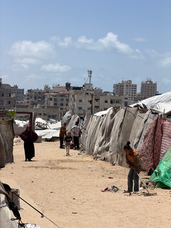 Witness documents damaged buildings, makeshift shelters in Gaza