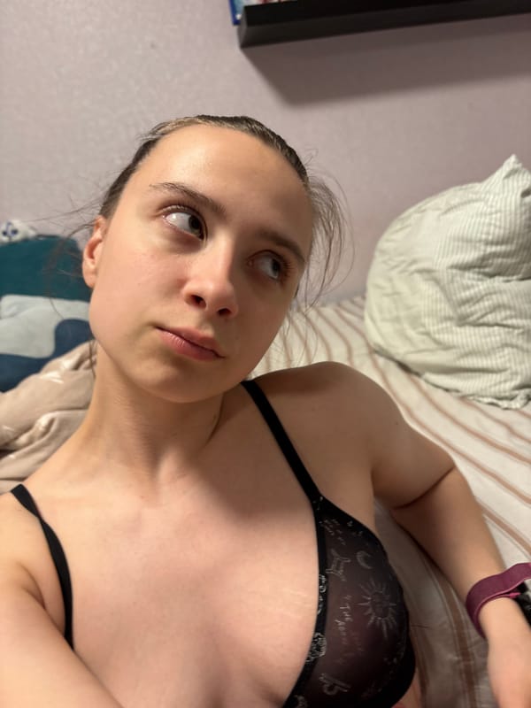 Woman documents quiet afternoon crafting session at home