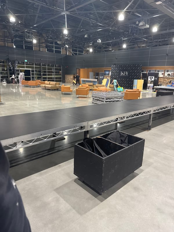 Early morning event setup documented at Vancouver venues