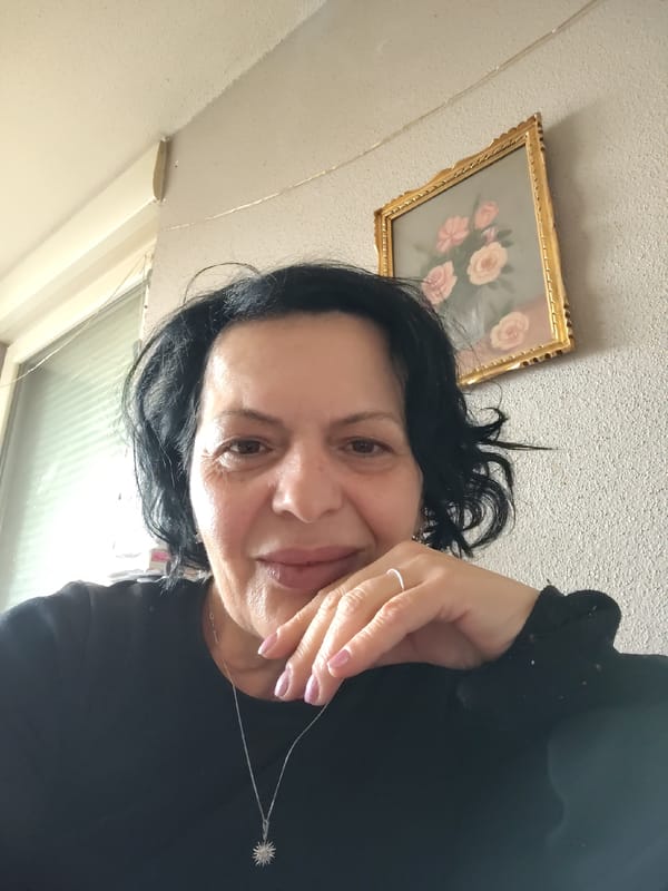 Woman takes selfie in Ostwald, France