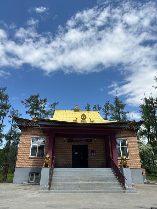 Early morning visit documented at Buddhist temple in Irkutsk