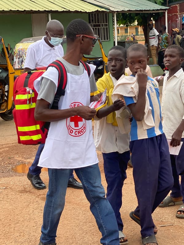 Red Cross and community outreach event in Dadi Riba, Nigeria