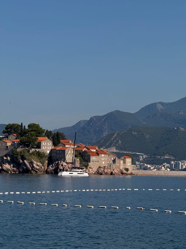 Sveti Stefan island and coastline, explored from multiple angles
