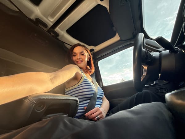 Woman in striped shirt observed in vehicle, Sofia