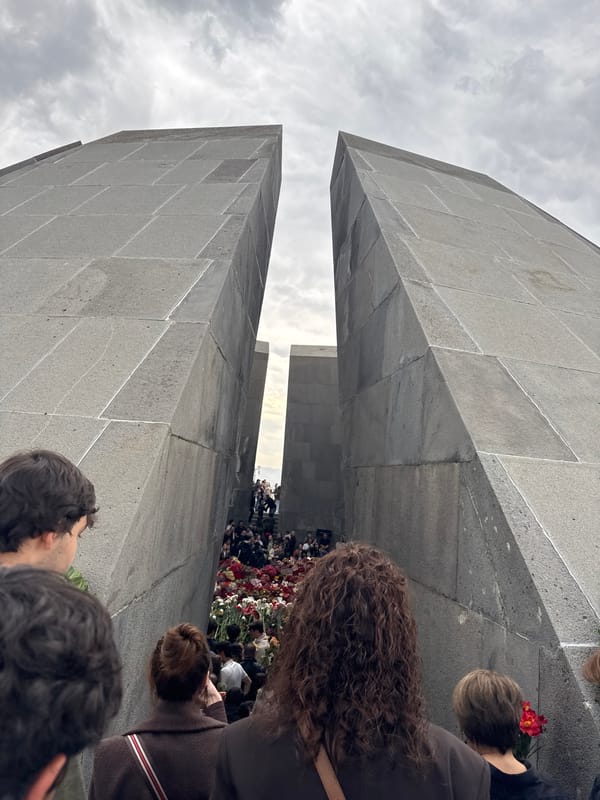 Large crowd gathers at Armenian Genocide Memorial in Yerevan
