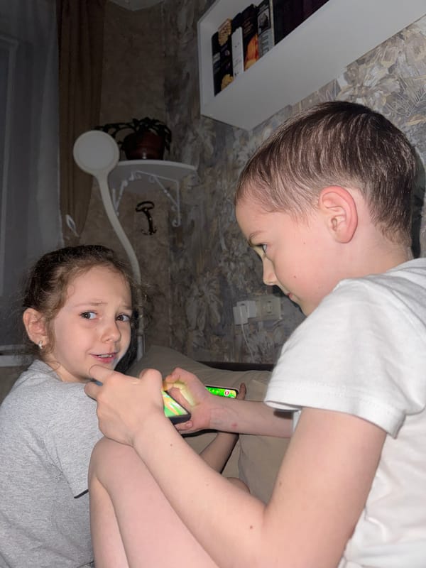 Quiet domestic moments documented in Раздолье, Russia household