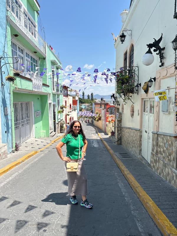 Colorful street scenes and historic church captured in Atlixco