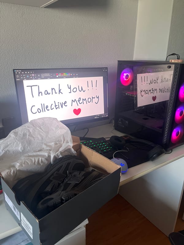 Bulgarian resident thanks Collective Memory network for shoe purchase
