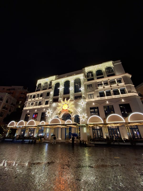Night out at Grand World, Phú Quốc's glitzy Venetian-themed entertainment complex