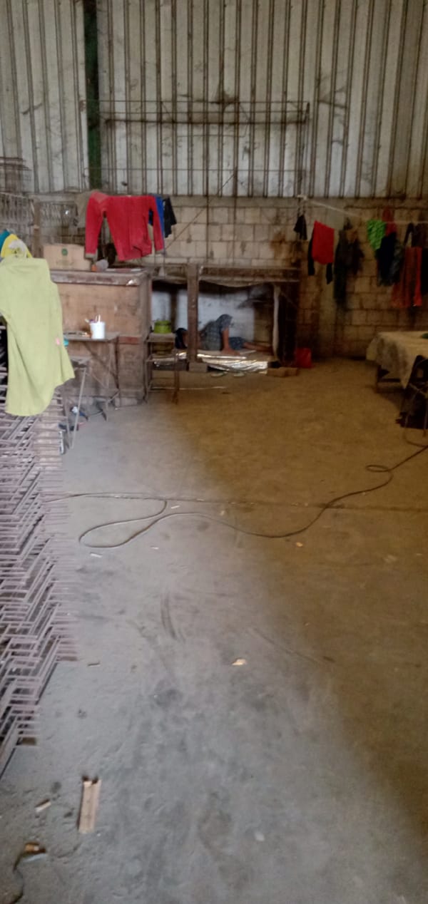 Workers active at concrete facility in Sumput, Indonesia