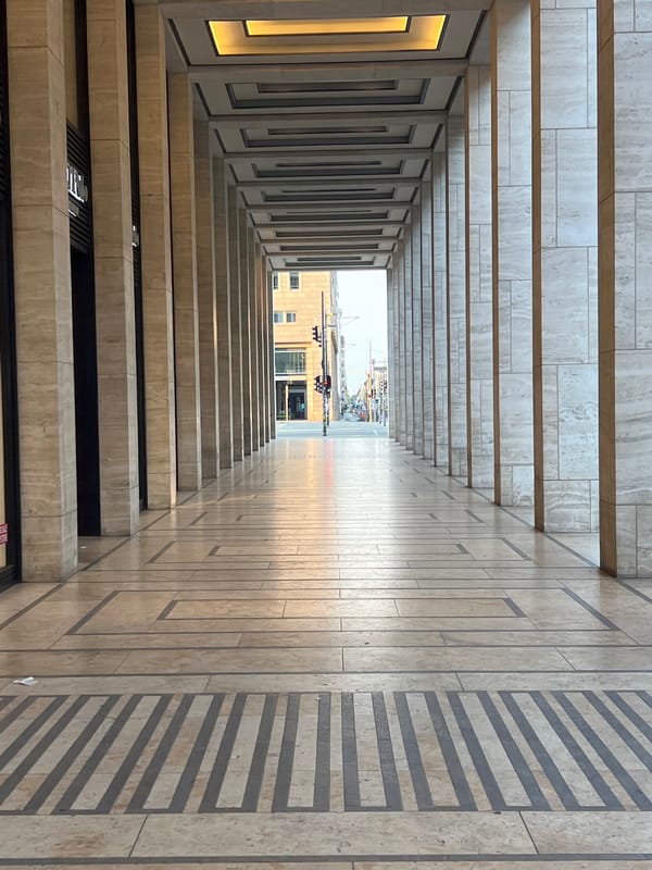Colonnaded walkway in central Berlin
