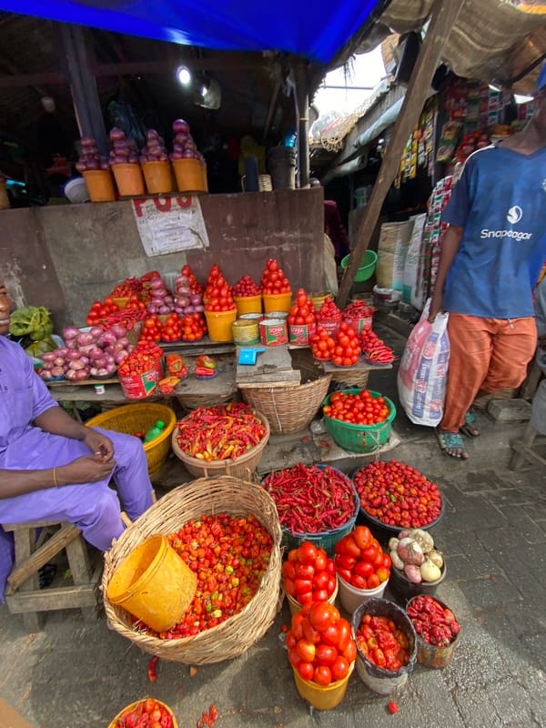 Morning street commerce captured across Lagos and Lekki markets