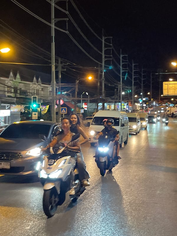Nighttime street life documented in Karon, Thailand