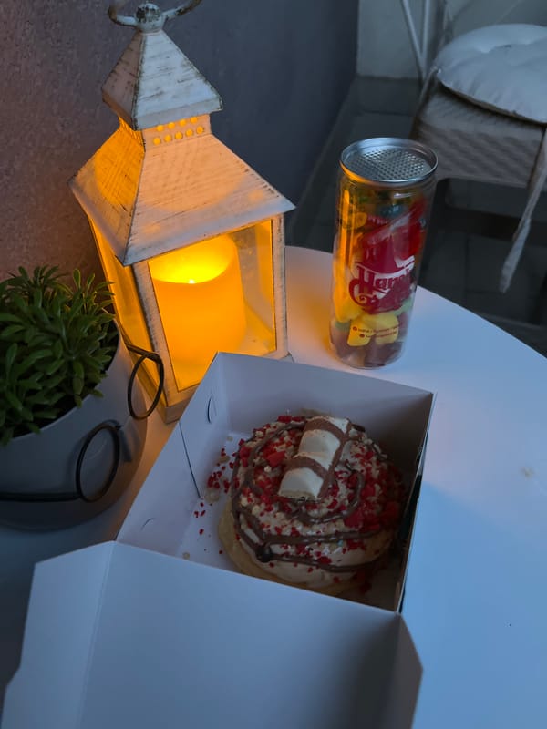 Casual social media content and a candlelit balcony in Sofia