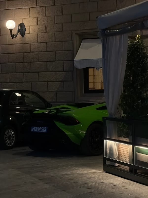 Luxury car spotted on Florence street during evening hours