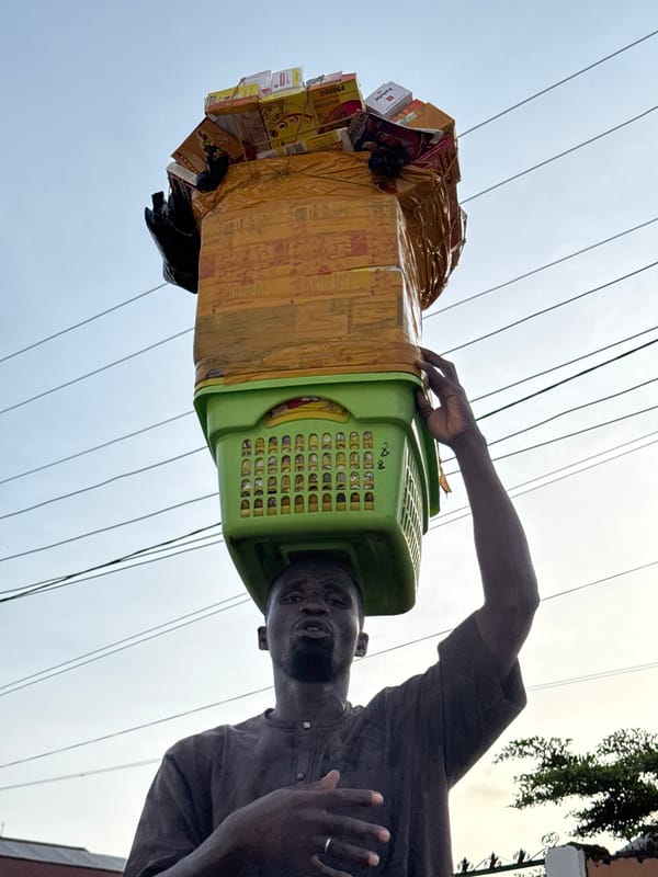 Daily labor and construction work observed in Ado, Nigeria