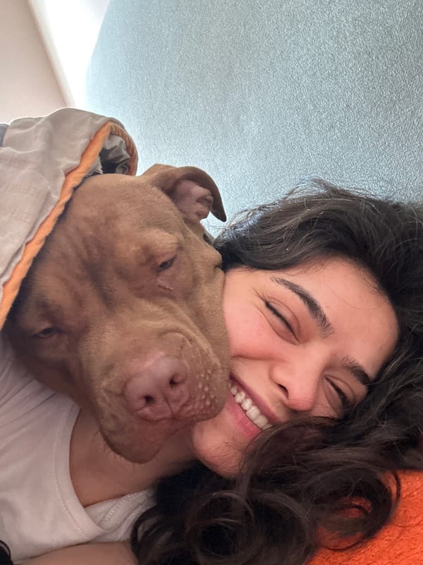 Woman shares tender morning moments with dog in Bulgaria